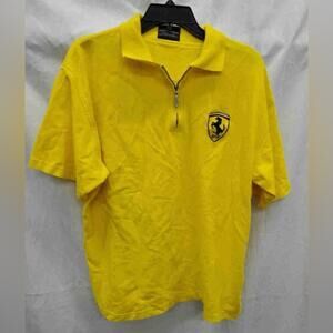 Ferrari Men's Polo Shirt in Bright Yellow